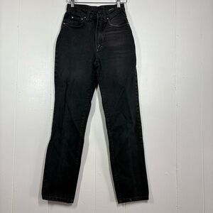 Versace Jean Couture Denim High Rise Mom Straight Tapered Medusa 24 Distressed